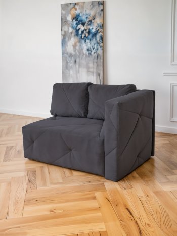 Диван 1010 графит, правый (BRENDOSS) в Первоуральске - pervouralsk.mebel-e96.ru