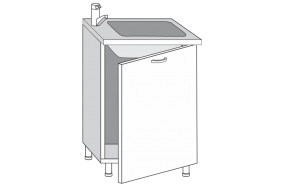 2.60.1мн Кира Шкаф-стол под мойку (накладную) с одной дверцей (б/столешницы) в Первоуральске - pervouralsk.mebel-e96.ru | фото