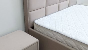 Кровать с подъемным механизмом Мега беж (Лин) в Первоуральске - pervouralsk.mebel-e96.ru