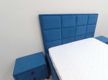Кровать с подъемным механизмом Мега синий (Лин) в Первоуральске - pervouralsk.mebel-e96.ru