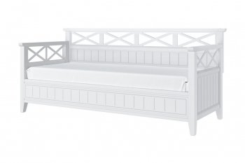 Кровать из массива Амелия белый античный (БМ) в Первоуральске - pervouralsk.mebel-e96.ru