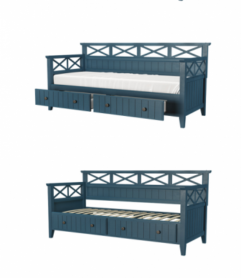 Кровать из массива Амелия сапфир (БМ) в Первоуральске - pervouralsk.mebel-e96.ru