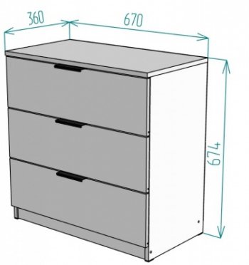 Комод Anna K215 674х670х360 в Первоуральске - pervouralsk.mebel-e96.ru