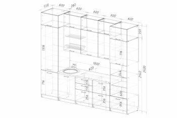 Кухонный гарнитур Асая экстра 3000 мм (герда) в Первоуральске - pervouralsk.mebel-e96.ru