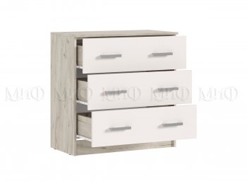 Комод 3 ящика Бася крафт/кашемир (Миф) в Первоуральске - pervouralsk.mebel-e96.ru