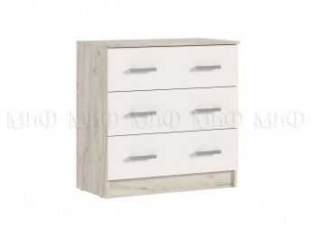 Комод 3 ящика Бася крафт/кашемир (Миф) в Первоуральске - pervouralsk.mebel-e96.ru