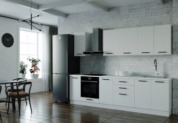 Кухонный гарнитур Белый глянец 2800 МДФ (Санвут) в Первоуральске - pervouralsk.mebel-e96.ru