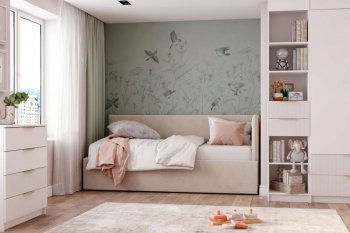 Диван-кровать Бенто с ПМ, велюр Крем (ДСВ) в Первоуральске - pervouralsk.mebel-e96.ru