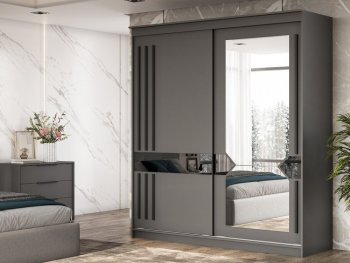 Шкаф-купе №25 2000 мм Блэк ЛАЙТ графит (СВ) в Первоуральске - pervouralsk.mebel-e96.ru