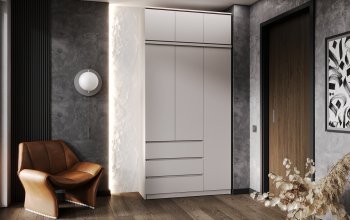 Шкаф 1200 мм Челси с антресолью Кашемир (Миф) в Первоуральске - pervouralsk.mebel-e96.ru