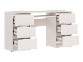 Письменный стол Челси 6 ящиков кашемир (Миф) в Первоуральске - pervouralsk.mebel-e96.ru