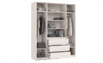 Шкаф 1600 мм Челси с антресолью Кашемир (Миф) в Первоуральске - pervouralsk.mebel-e96.ru