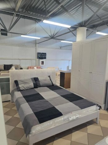 Кровать из массива Джали льняной (БМ) в Первоуральске - pervouralsk.mebel-e96.ru