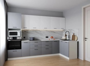 Угловой кухонный гарнитур Элеганция 3200*1400 мм (Санвут) в Первоуральске - pervouralsk.mebel-e96.ru