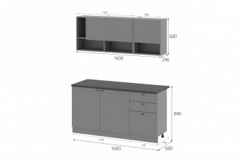 Кухонный гарнитур Энни 1600 мм (МИ) в Первоуральске - pervouralsk.mebel-e96.ru