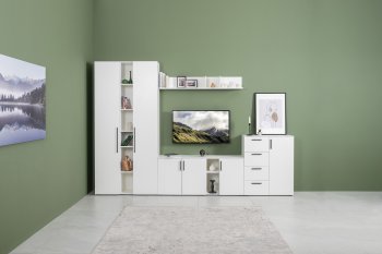 Стенка Эйр комп 1, белый (Моби) в Первоуральске - pervouralsk.mebel-e96.ru