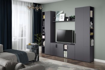 Стенка Эйр модульная, графит (Моби) в Первоуральске - pervouralsk.mebel-e96.ru