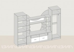 Гостиная Аллегро с 2 шкафами вариант-5 (венге/дуб белфорт) в Первоуральске - pervouralsk.mebel-e96.ru