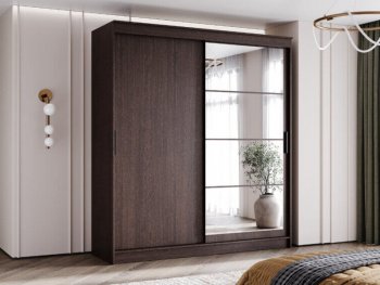 Шкаф-купе 2000 мм Гранд-1 ЛДСП/Зеркало, венге (Эра) в Первоуральске - pervouralsk.mebel-e96.ru