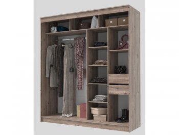 Шкаф-купе 2000 мм Гранд-1 ЛДСП/Зеркало, дуб горный (Эра) в Первоуральске - pervouralsk.mebel-e96.ru