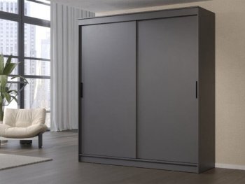 Шкаф-купе 2000 мм Гранд-1 ЛДСП, графит (Эра) в Первоуральске - pervouralsk.mebel-e96.ru