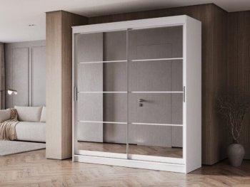 Шкаф-купе 2000 мм Гранд-1 зеркало/зеркало, белый (Эра) в Первоуральске - pervouralsk.mebel-e96.ru