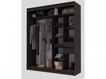 Шкаф-купе 2000 мм Гранд-1 зеркало/зеркало, венге (Эра) в Первоуральске - pervouralsk.mebel-e96.ru