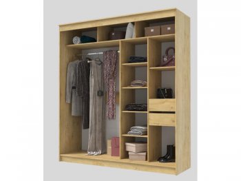 Шкаф-купе 2000 мм Гранд-1 ЛДСП, дуб вотан (Эра) в Первоуральске - pervouralsk.mebel-e96.ru