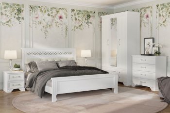 Спальный гарнитур Грация (лак) Белый (модульный) (БМ) в Первоуральске - pervouralsk.mebel-e96.ru