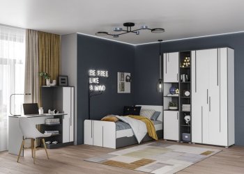 Кровать 900 мм Грей (МЛК) в Первоуральске - pervouralsk.mebel-e96.ru