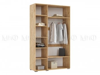 Шкаф 1350 мм Ирис с антресолью, крафт/графит (Миф) в Первоуральске - pervouralsk.mebel-e96.ru