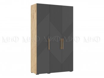 Шкаф 1350 мм Ирис с антресолью, крафт/графит (Миф) в Первоуральске - pervouralsk.mebel-e96.ru