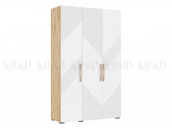 Шкаф 1350 мм Ирис с антресолью, крафт/белый (Миф) в Первоуральске - pervouralsk.mebel-e96.ru