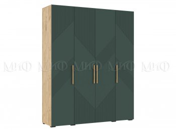 Шкаф 1800 мм Ирис с антресолью крафт/грин (Миф) в Первоуральске - pervouralsk.mebel-e96.ru