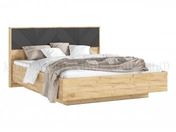 Кровать парящая Ирис крафт/графит с подсветкой (Миф) в Первоуральске - pervouralsk.mebel-e96.ru