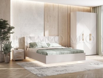Кровать парящая с ПМ Ирис кашемир (Миф) в Первоуральске - pervouralsk.mebel-e96.ru
