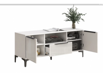 Тумба ТВ на 1350 Кимберли белый (Handis) в Первоуральске - pervouralsk.mebel-e96.ru