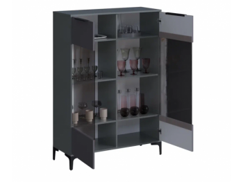 Шкаф со стеклом Кимберли графит (Handis) в Первоуральске - pervouralsk.mebel-e96.ru