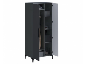 Шкаф 800 мм 2-створчатый Кимберли графит (Handis) в Первоуральске - pervouralsk.mebel-e96.ru