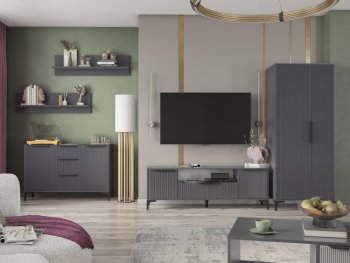 Стенка Кимберли графит, модульная (Handis) в Первоуральске - pervouralsk.mebel-e96.ru