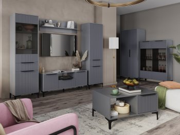 Стенка Кимберли графит, модульная (Handis) в Первоуральске - pervouralsk.mebel-e96.ru