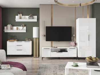 Стенка Кимберли белый, модульная (Handis) в Первоуральске - pervouralsk.mebel-e96.ru