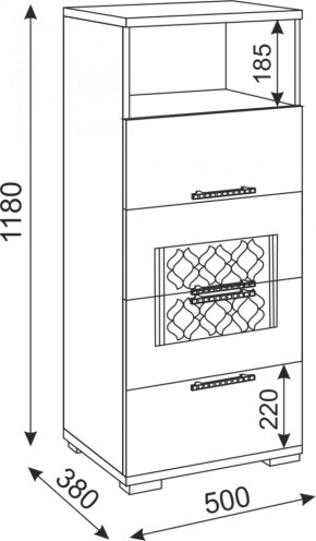 Комод малый Тиффани М10 (Риннер) в Первоуральске - pervouralsk.mebel-e96.ru