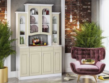 Буфет Констанция 4-х створчатый Фисташковый (Миф) в Первоуральске - pervouralsk.mebel-e96.ru