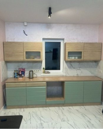 Кухонный гарнитур 3000 мм Кремона фисташка (Росток) в Первоуральске - pervouralsk.mebel-e96.ru