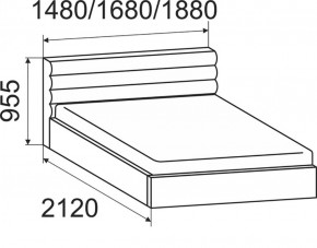 Кровать Альба с подъемным механизмом 1400*2000 в Первоуральске - pervouralsk.mebel-e96.ru