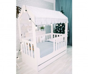 Кровать-домик детская с ящиком 800*1600 (Белый) в Первоуральске - pervouralsk.mebel-e96.ru