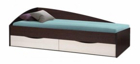 Кровать одинарная Фея - 3 асимметричная 1900х800 (венге) (Олм) в Первоуральске - pervouralsk.mebel-e96.ru