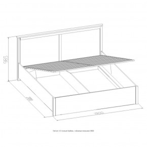 Кровать Шерлок с ПМ 1400 дуб сонома 1400*2000 в Первоуральске - pervouralsk.mebel-e96.ru