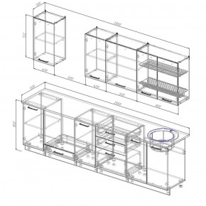 Кухонный гарнитур Лада 2800 в Первоуральске - pervouralsk.mebel-e96.ru